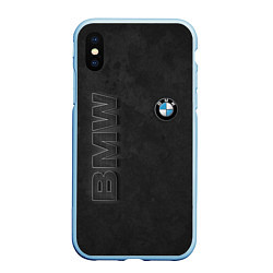 Чехол iPhone XS Max матовый BMW LOGO AND INSCRIPTION, цвет: 3D-голубой