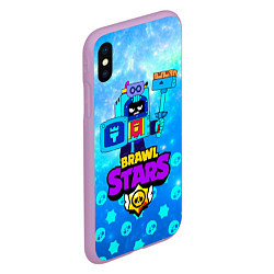 Чехол iPhone XS Max матовый Эш Ash Brawl Stars, цвет: 3D-сиреневый — фото 2