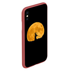Чехол iPhone XS Max матовый Путь самурая, цвет: 3D-красный — фото 2