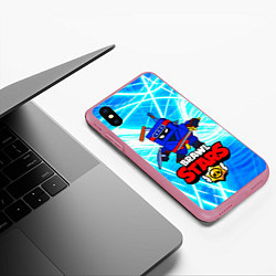 Чехол iPhone XS Max матовый Ninja Ash Ниндзя Эш, Brawl Stars, цвет: 3D-малиновый — фото 2