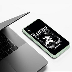 Чехол iPhone XS Max матовый RIP Lemmy, цвет: 3D-салатовый — фото 2