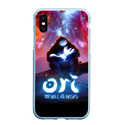 Чехол iPhone XS Max матовый Ori and the Will of the Wisps, цвет: 3D-голубой