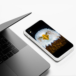 Чехол iPhone XS Max матовый Белоголовый орлан, цвет: 3D-белый — фото 2