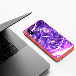 Чехол iPhone XS Max матовый Баал Genshin Impact Геншин Импакт Z, цвет: 3D-красный — фото 2