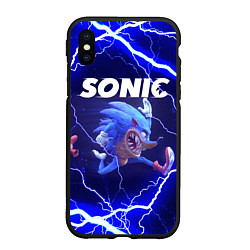 Чехол iPhone XS Max матовый SONIC СОНИК Z, цвет: 3D-черный