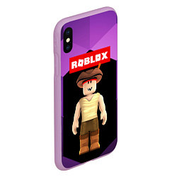 Чехол iPhone XS Max матовый ROBLOX РОБЛОКС Z, цвет: 3D-сиреневый — фото 2