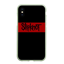 Чехол iPhone XS Max матовый Полосатый Slipknot