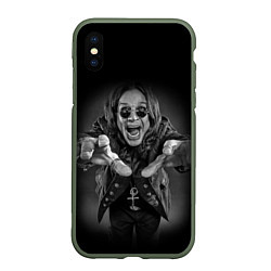 Чехол iPhone XS Max матовый OZZY OSBOURNE, цвет: 3D-темно-зеленый