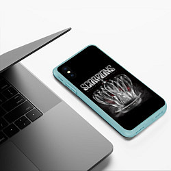 Чехол iPhone XS Max матовый SCORPIONS, цвет: 3D-мятный — фото 2