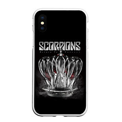 Чехол iPhone XS Max матовый SCORPIONS, цвет: 3D-белый