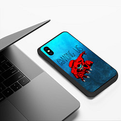 Чехол iPhone XS Max матовый Among Us Imposter Z, цвет: 3D-черный — фото 2