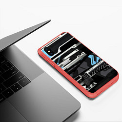 Чехол iPhone XS Max матовый CS VULCAN STEEL ВУЛКАН, цвет: 3D-красный — фото 2