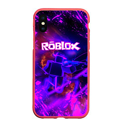 Чехол iPhone XS Max матовый MUSIC ROBLOX РОБЛОКС Z, цвет: 3D-красный