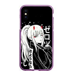 Чехол iPhone XS Max матовый Zero Two, Darling in the Franx