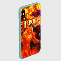 Чехол iPhone XS Max матовый HoM Огненный, цвет: 3D-мятный — фото 2