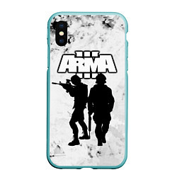 Чехол iPhone XS Max матовый Arma Арма,Tactical Simulator, цвет: 3D-мятный