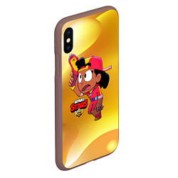 Чехол iPhone XS Max матовый Meg Brawl Stars Мэг, цвет: 3D-коричневый — фото 2