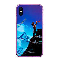 Чехол iPhone XS Max матовый Construction Time Again - Depeche Mode, цвет: 3D-фиолетовый