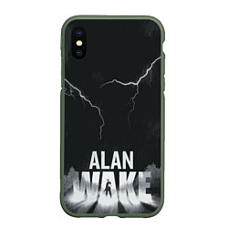 Чехол iPhone XS Max матовый Alan Wake Dark Place, цвет: 3D-темно-зеленый