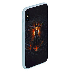 Чехол iPhone XS Max матовый Clayman - In Flames, цвет: 3D-голубой — фото 2