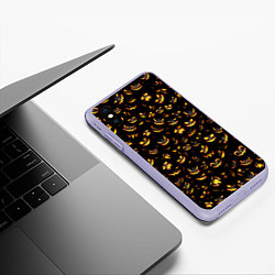 Чехол iPhone XS Max матовый Ночные монстры, цвет: 3D-светло-сиреневый — фото 2