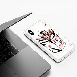 Чехол iPhone XS Max матовый Пальцы Сукуна, Магическая битва, цвет: 3D-белый — фото 2