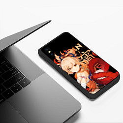 Чехол iPhone XS Max матовый Ёимия Genshin Impact, цвет: 3D-черный — фото 2