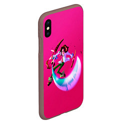 Чехол iPhone XS Max матовый Shaman King here, цвет: 3D-коричневый — фото 2