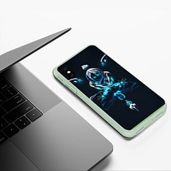Чехол iPhone XS Max матовый Рэйф, цвет: 3D-салатовый — фото 2