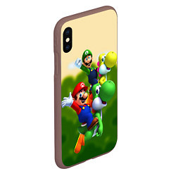 Чехол iPhone XS Max матовый 3DMario, цвет: 3D-коричневый — фото 2