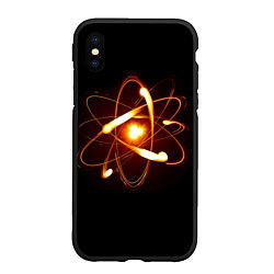 Чехол iPhone XS Max матовый А т о м