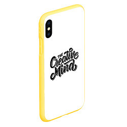 Чехол iPhone XS Max матовый Творческий ум, цвет: 3D-желтый — фото 2