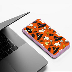 Чехол iPhone XS Max матовый Хэллоуинские шалости, цвет: 3D-сиреневый — фото 2