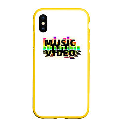 Чехол iPhone XS Max матовый Merch - DJ MUSICVIDEO, цвет: 3D-желтый