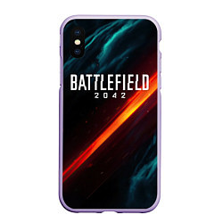 Чехол iPhone XS Max матовый BATTLEFIELD 2042 НЕОН