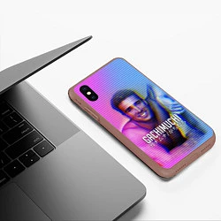 Чехол iPhone XS Max матовый Билли Херрингтон: Гачимучи Глитч, цвет: 3D-коричневый — фото 2