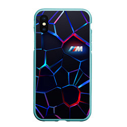 Чехол iPhone XS Max матовый BMW SPORT 3D плиты