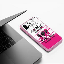 Чехол iPhone XS Max матовый Squid Game - Вы были исключены, цвет: 3D-розовый — фото 2