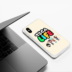 Чехол iPhone XS Max матовый Toca Life: Persons, цвет: 3D-белый — фото 2