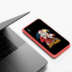 Чехол iPhone XS Max матовый Дед Мороз с Любовью, цвет: 3D-красный — фото 2