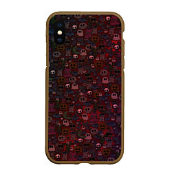 Чехол iPhone XS Max матовый Большой хэллоуин, цвет: 3D-коричневый