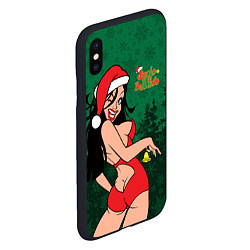 Чехол iPhone XS Max матовый Jingle Bell Club, цвет: 3D-черный — фото 2