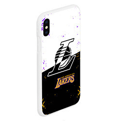 Чехол iPhone XS Max матовый Коби Брайант Los Angeles Lakers,, цвет: 3D-белый — фото 2