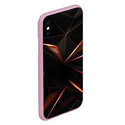 Чехол iPhone XS Max матовый Геометрическая абстракция, цвет: 3D-розовый — фото 2