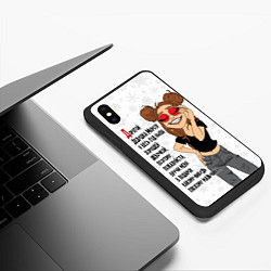 Чехол iPhone XS Max матовый Просьба плохой девочки, цвет: 3D-черный — фото 2