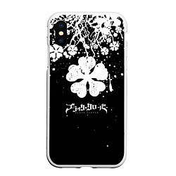 Чехол iPhone XS Max матовый Black clover: Asta, цвет: 3D-белый