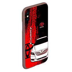 Чехол iPhone XS Max матовый Camry Toyota glitch, цвет: 3D-коричневый — фото 2