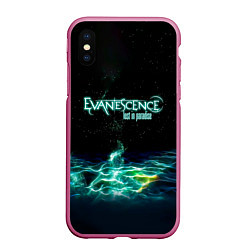 Чехол iPhone XS Max матовый Evanescence lost in paradise, цвет: 3D-малиновый