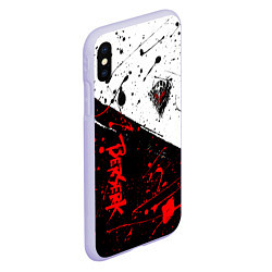 Чехол iPhone XS Max матовый Berserk: Черная маска, цвет: 3D-светло-сиреневый — фото 2