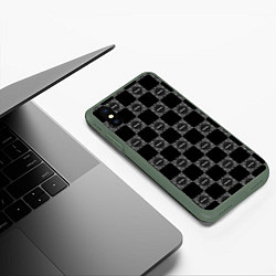 Чехол iPhone XS Max матовый KIZARU x BIG BABY TAPE BANDANA, цвет: 3D-темно-зеленый — фото 2